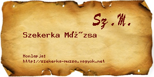 Szekerka Múzsa névjegykártya